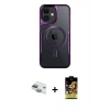 MARSİLYAN™- iPhone 11 Kılıf Yadigar Klasik Özel Seri - Siyah Buffer Cam Ekran Koruyucu + Yeşil Pers Alüminyum Kamera Lens