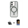 MARSİLYAN™- iPhone 11 Kılıf Yadigar Klasik Özel Seri - Siyah Buffer Hayalet Cam Ekran Koruyucu + Kamera Lens Koruma Cam - SF