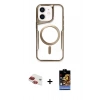 MARSİLYAN™- iPhone 11 Kılıf Yadigar Klasik Özel Seri - Siyah Buffer Hayalet Cam Ekran Koruyucu + Pers Alüminyum Kamera Lens - KI