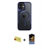 MARSİLYAN™- iPhone 11 Kılıf Yadigar Klasik Özel Seri - Siyah Buffer Hayalet Cam Ekran Koruyucu + Rainbow Kamera Lens Koruma Cam - KI