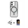 MARSİLYAN™- iPhone 11 Kılıf Yadigar Klasik Özel Seri - Siyah Buffer Hayalet Cam Ekran Koruyucu + Raze Metal Kamera Lens - GS