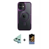 MARSİLYAN™- iPhone 11 Kılıf Yadigar Klasik Özel Seri - Siyah Buffer Hayalet Cam Ekran Koruyucu + Raze Metal Kamera Lens - MI