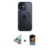 MARSİLYAN™- iPhone 11 Kılıf Yadigar Klasik Özel Seri - Siyah Buffer Hayalet Cam Ekran Koruyucu + Raze Metal Kamera Lens - KI