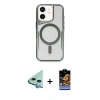 MARSİLYAN™- iPhone 11 Kılıf Yadigar Klasik Özel Seri - Siyah Buffer Hayalet Cam Ekran Koruyucu + Raze Metal Kamera Lens - MI