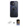 MARSİLYAN™- iPhone 11 Kılıf Yadigar Klasik Özel Seri - Siyah Buffer Hayalet Cam Ekran Koruyucu + Sarı Renkli Kamera Lens Koruma Cam