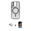 MARSİLYAN™- iPhone 11 Kılıf Yadigar Klasik Özel Seri - Siyah Buffer Hayalet Cam Ekran Koruyucu + Pers Alüminyum Kamera Lens - YL