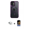 MARSİLYAN™- iPhone 11 Kılıf Yadigar Klasik Özel Seri - Siyah Buffer Hayalet Cam Ekran Koruyucu + Pers Alüminyum Kamera Lens - YL
