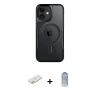 MARSİLYAN™- iPhone 11 Kılıf Yadigar Klasik Özel Seri - Siyah Joko Magic 5D Cam + Renkli Kamera Lens Koruma Cam - TU