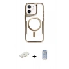MARSİLYAN™- iPhone 11 Kılıf Yadigar Klasik Özel Seri - Siyah Joko Magic 5D Cam + Sarı Renkli Kamera Lens Koruma Cam