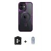 MARSİLYAN™- iPhone 11 Kılıf Yadigar Klasik Özel Seri - Siyah Joko Magic 5D Cam + Yeşil PVD Metal Kamera Lens