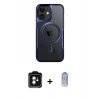 MARSİLYAN™- iPhone 11 Kılıf Yadigar Klasik Özel Seri - Siyah Joko Magic 5D Cam + Yeşil PVD Metal Kamera Lens
