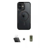 MARSİLYAN™- iPhone 11 Kılıf Yadigar Klasik Özel Seri - Siyah Joko Magic 5D Hayalet Cam + Kamera Lens Koruma Cam - SF