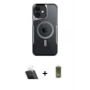 MARSİLYAN™- iPhone 11 Kılıf Yadigar Klasik Özel Seri - Siyah Joko Magic 5D Hayalet Cam + Kamera Lens Koruma Cam - SF