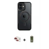 MARSİLYAN™- iPhone 11 Kılıf Yadigar Klasik Özel Seri - Siyah Joko Magic 5D Hayalet Cam + Pers Alüminyum Kamera Lens - KI