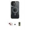 MARSİLYAN™- iPhone 11 Kılıf Yadigar Klasik Özel Seri - Siyah Joko Magic 5D Hayalet Cam + Pers Alüminyum Kamera Lens - KI