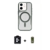 MARSİLYAN™- iPhone 11 Kılıf Yadigar Klasik Özel Seri - Siyah Joko Magic 5D Hayalet Cam + PVD Metal Kamera Lens - MI