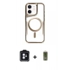 MARSİLYAN™- iPhone 11 Kılıf Yadigar Klasik Özel Seri - Siyah Joko Magic 5D Hayalet Cam + PVD Metal Kamera Lens - MI