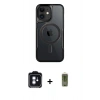 MARSİLYAN™- iPhone 11 Kılıf Yadigar Klasik Özel Seri - Siyah Joko Magic 5D Hayalet Cam + PVD Metal Kamera Lens - MI