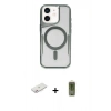 MARSİLYAN™- iPhone 11 Kılıf Yadigar Klasik Özel Seri - Siyah Joko Magic 5D Hayalet Cam + Pembe Renkli Kamera Lens Koruma Cam