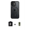 MARSİLYAN™- iPhone 11 Kılıf Yadigar Klasik Özel Seri - Siyah Joko Magic 5D Hayalet Cam + PVD Metal Kamera Lens - TU