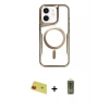 MARSİLYAN™- iPhone 11 Kılıf Yadigar Klasik Özel Seri - Siyah Joko Magic 5D Hayalet Cam + Rainbow Kamera Lens Koruma Cam - KI