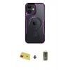 MARSİLYAN™- iPhone 11 Kılıf Yadigar Klasik Özel Seri - Siyah Joko Magic 5D Hayalet Cam + Rainbow Kamera Lens Koruma Cam - KI