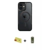 MARSİLYAN™- iPhone 11 Kılıf Yadigar Klasik Özel Seri - Siyah Joko Magic 5D Hayalet Cam + Rainbow Kamera Lens Koruma Cam - KI