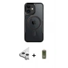 MARSİLYAN™- iPhone 11 Kılıf Yadigar Klasik Özel Seri - Siyah Joko Magic 5D Hayalet Cam + Raze Metal Kamera Lens - GS