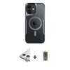 MARSİLYAN™- iPhone 11 Kılıf Yadigar Klasik Özel Seri - Siyah Joko Magic 5D Hayalet Cam + Raze Metal Kamera Lens - GS