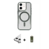 MARSİLYAN™- iPhone 11 Kılıf Yadigar Klasik Özel Seri - Siyah Joko Magic 5D Hayalet Cam + Raze Metal Kamera Lens - GS