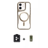 MARSİLYAN™- iPhone 11 Kılıf Yadigar Klasik Özel Seri - Siyah Joko Magic 5D Hayalet Cam + PVD Metal Kamera Lens - SH