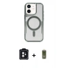 MARSİLYAN™- iPhone 11 Kılıf Yadigar Klasik Özel Seri - Siyah Joko Magic 5D Hayalet Cam + PVD Metal Kamera Lens - SH