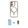 MARSİLYAN™- iPhone 11 Kılıf Yadigar Klasik Özel Seri - Siyah Joko Magic 5D Hayalet Cam + Neon Fosforlu Kamera Lens - TU