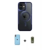 MARSİLYAN™- iPhone 11 Kılıf Yadigar Klasik Özel Seri - Siyah Joko Magic 5D Hayalet Cam + Neon Fosforlu Kamera Lens - TU