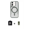 MARSİLYAN™- iPhone 11 Kılıf Yadigar Klasik Özel Seri - Siyah Joko Magic 5D Hayalet Cam + PVD Metal Kamera Lens - TU