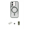 MARSİLYAN™- iPhone 11 Kılıf Yadigar Klasik Özel Seri - Siyah Joko Magic 5D Hayalet Cam + Turuncu Renkli Kamera Lens Koruma Cam