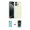 MARSİLYAN™- iPhone 11 Kılıf Yankı Form Serisi - Şeffaf 360 Full Body Arka Koruyucu + Neon Fosforlu Kamera Lens - TU