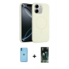 MARSİLYAN™- iPhone 11 Kılıf Yankı Form Serisi - Şeffaf 360 Full Body Arka Koruyucu + Neon Fosforlu Kamera Lens - MI
