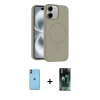 MARSİLYAN™- iPhone 11 Kılıf Yankı Form Serisi - Şeffaf 360 Full Body Arka Koruyucu + Neon Fosforlu Kamera Lens - TU