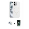 MARSİLYAN™- iPhone 11 Kılıf Yankı Form Serisi - Şeffaf 360 Full Body Arka Koruyucu + Pers Alüminyum Kamera Lens - LT