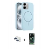 MARSİLYAN™- iPhone 11 Kılıf Yankı Form Serisi - Şeffaf 360 Full Body Arka Koruyucu + Pers Alüminyum Kamera Lens - LT
