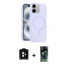 MARSİLYAN™- iPhone 11 Kılıf Yankı Form Serisi - Şeffaf 360 Full Body Arka Koruyucu + PVD Metal Kamera Lens - TU