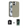 MARSİLYAN™- iPhone 11 Kılıf Yankı Form Serisi - Şeffaf 360 Full Body Arka Koruyucu + PVD Metal Kamera Lens - TU