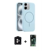 MARSİLYAN™- iPhone 11 Kılıf Yankı Form Serisi - Şeffaf 360 Full Body Arka Koruyucu + PVD Metal Kamera Lens - TU