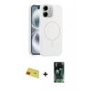 MARSİLYAN™- iPhone 11 Kılıf Yankı Form Serisi - Şeffaf 360 Full Body Arka Koruyucu + Rainbow Kamera Lens Koruma Cam - KI