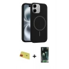 MARSİLYAN™- iPhone 11 Kılıf Yankı Form Serisi - Şeffaf 360 Full Body Arka Koruyucu + Rainbow Kamera Lens Koruma Cam - KI