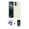 MARSİLYAN™- iPhone 11 Kılıf Yankı Form Serisi - Şeffaf 360 Full Body Arka Koruyucu + Raze Metal Kamera Lens - MR
