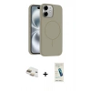 MARSİLYAN™- iPhone 11 Kılıf Yankı Form Serisi - Şeffaf Pasifik Cam Ekran Koruyucu + Pers Alüminyum Kamera Lens - GD
