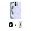 MARSİLYAN™- iPhone 11 Kılıf Yankı Form Serisi - Şeffaf Pasifik Cam Ekran Koruyucu + PVD Metal Kamera Lens - SH