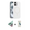 MARSİLYAN™- iPhone 11 Kılıf Yankı Form Serisi - Şeffaf Pasifik Cam Ekran Koruyucu + Raze Metal Kamera Lens - KI